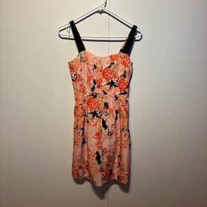 Candie's Orange and White Floral Dress (Sz 3 Junior)